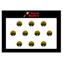 Comet Busters 10 Pcs Embellished Reusable Designer Bindis - Mustard Yellow & Green-15