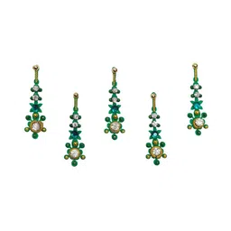 Comet Busters 5 Pcs Reusable Bindi - Green-32
