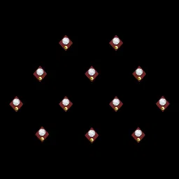 Comet Busters 12-Pcs Handmade Traditional Designer Bindi - Maroon-16