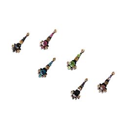 Comet Busters 6-Pcs Handmade Traditional Designer Bindi - Multicolored-48