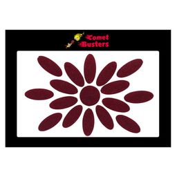 Comet Busters 17 Pcs Traditional Reusable Bindis - Maroon-52