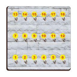 CVANU Grey & Yellow Printed Wooden 18 Hooks Key Holder-picture-11