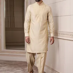 Tasva Men Zari Texturing Details Kurta-picture-34