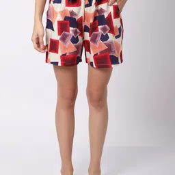 Claura Women Multicolored Printed Lounge Shorts-image-30
