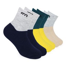 BAESD Kids Pack Of 3 Colourblocked Ankle Length Socks-image-59