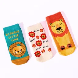 Thela Gaadi Kids Pack Of 3 Printed Ankle-Length Socks-image-90