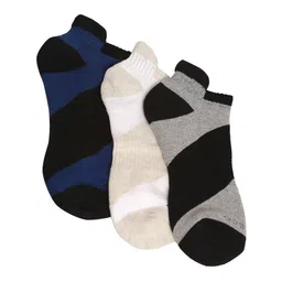 MUTAQINOTI Men Pack Of 3 Assorted Ankle-Length Antimicrobial Socks-28