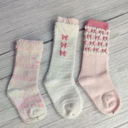 EL REGALO Girls Pack Of 3 Patterned Ankle-Length Socks-image-37