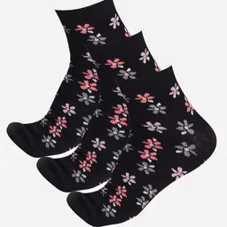 Bodycare Women Pack Of 3 Patterned Ankle-Length Socks-30
