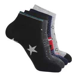 BAESD Pack Of 4 Patterned Ankle-Length Socks-27