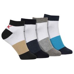HRX by Hrithik Roshan Men Blue & Grey Pack Of 4 Patterned Ankle-Length Socks-46