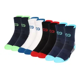 SuperGear Men Pack Of 4 Patterned Ankle Length Cotton Sports Socks-picture-11