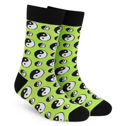 Dynamocks Unisex Green & Black Patterned Above Ankle-Length Socks-picture-17