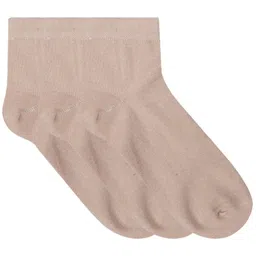 N2S NEXT2SKIN Pack Of 3 Beige Solid Ankle-Length Socks-image-6