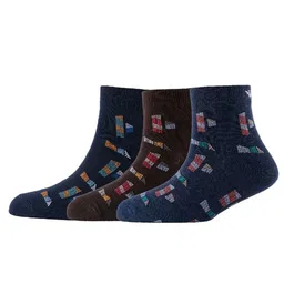 Cotstyle Men Pack Of 3 Patterned Pure Cotton Ankle-Length Socks-8
