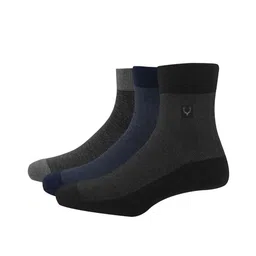 Allen Solly Men Pack Of 3 Solid Cotton Above Ankle Length Socks-46