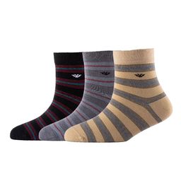 Cotstyle Men Pack Of 3 Striped Cotton Above Ankle-Length Socks-image-79