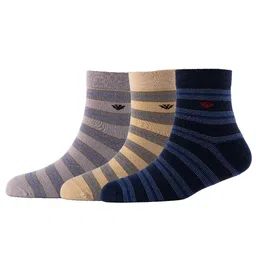 Cotstyle Men Pack Of 3 Striped Cotton Above Ankle-Length Socks-47