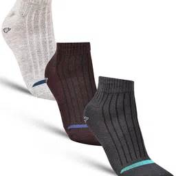 Dollar Socks Men Pack Of 3 Patterned Cotton Ankle-length Cotton Socks-17