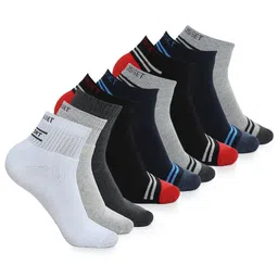 CRUSSET Men Pack Of 9 Assorted Ankle Length Socks-38