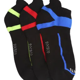 MUTAQINOTI Men Pack Of 3 Assorted Ankle Length Antimicrobial Socks-10