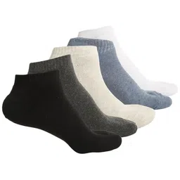 MUTAQINOTI Men Pack Of 5 Assorted Ankle Length Antimicrobial Socks-picture-18