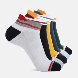 Kolor Fusion Men Pack of 5 Multi-Colored Ankle Length Socks-3