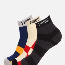PRIDE APPAREL Pack Of 3 Patterned Ankle Length Socks-27