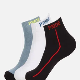 PRIDE APPAREL Pack Of 3 Patterned Ankle Length Socks-44