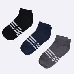 AIR GARB Pack of 3 Striped Ankle Length Socks-29