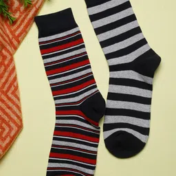 MUTAQINOTI Men Pack Of 2 Assorted Calf-Length Socks-44