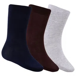 N2S NEXT2SKIN Men Pack Of 3 Assorted Calf-Length Socks-image-53