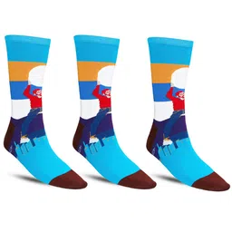 Dollar Socks Men Pack Of 3 Patterned Calf Length Socks-image-17