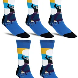 Dollar Socks Men Pack Of 3 Patterned Calf Length Socks-20