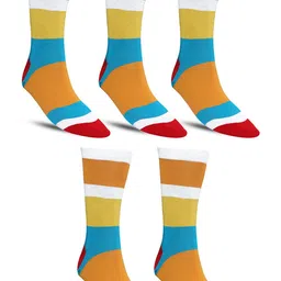 Dollar Socks Men Pack Of 5 Patterned Calf Length Socks-8