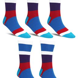 Dollar Socks Men Pack Of 5 Colourblocked Calf Length Socks-26