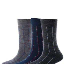 Cotstyle Men Pack Of 3 Patterned Pure Cotton Calf-Length Socks-image-83