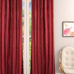 ROMEE Maroon Single Room Darkening Curtain-26