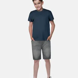 Gini and Jony Boys Grey Washed Denim Shorts-image-7