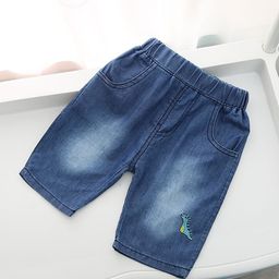 StyleCast Boys Navy Blue Washed Mid Rise Cotton Denim Shorts-picture-56