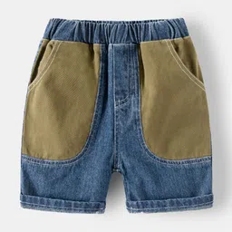 StyleCast Boys Blue Mid Rise Cotton Denim Shorts-picture-50