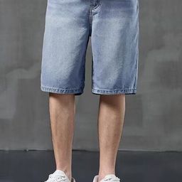 StyleCast Men Blue Washed Mid-Rise Cotton Denim Shorts-image-24