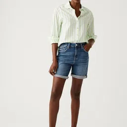 Marks & Spencer Women High-Rise Denim Shorts-image-82