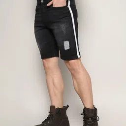 Campus Sutra Men Denim Denim Shorts-picture-40
