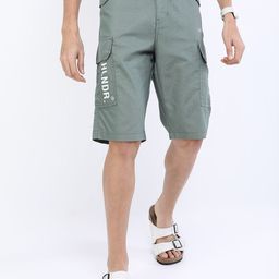 HIGHLANDER Men Green Cargo Shorts-image-72