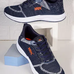 HRX by Hrithik Roshan Men Navy Blue & Grey Flyknit Mesh Marking Running Shoes-picture-26