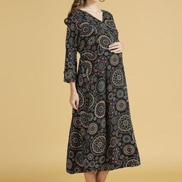 MomToBe Printed Maternity Dress-image-33