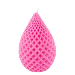 Sitara Crafts Pink Textured Pillar Candle-image-52