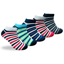 Mast & Harbour Men Pack Of 5 Assorted Striped Ankle-Length Socks-52