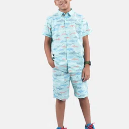 KiddoPanti Boys Printed Shirt with Shorts-image-38
